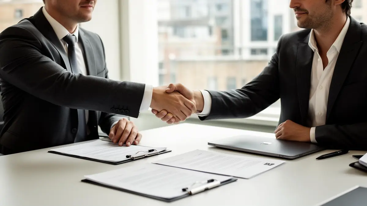 UK QA contractor handshake closing a contract IT recruitment placement